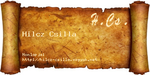 Hilcz Csilla névjegykártya